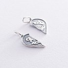 Срібна підвіска "Дві половинки серця" 13067 от ювелирного магазина Оникс - 7