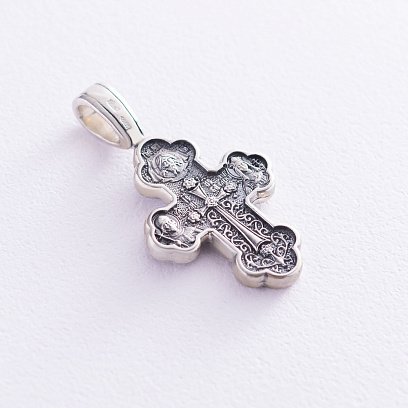 Православный крест "Крестовоздвижение. Донская икона Божией Матери" (чернение) 13606