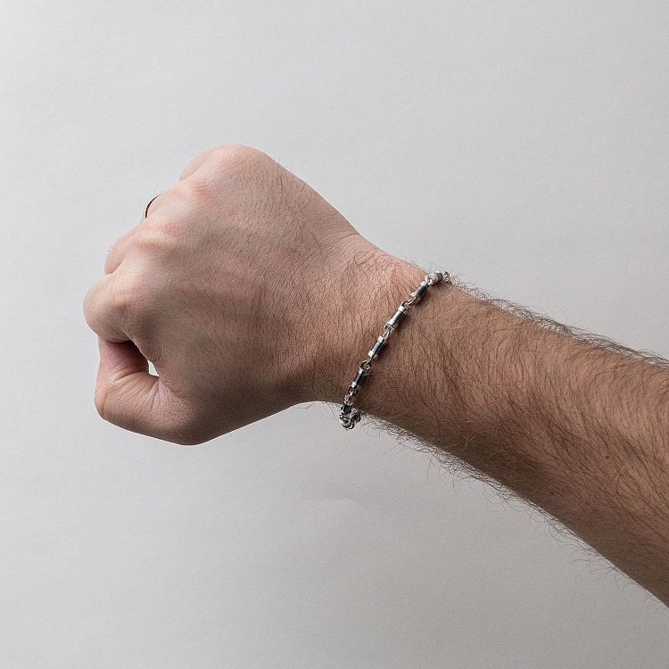 Чоловічий срібний браслет 141400 від ювелірного магазину Онікс - 1