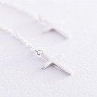 Срібні сережки "Хрестики" на ланцюжку 122816 от ювелирного магазина Оникс - 2