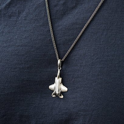 Підвіска "Військовий літак - Винищувач" у сріблі 133209 №5