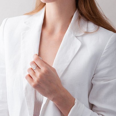 Срібний перстень "Герб України - Тризуб" 111379 №11