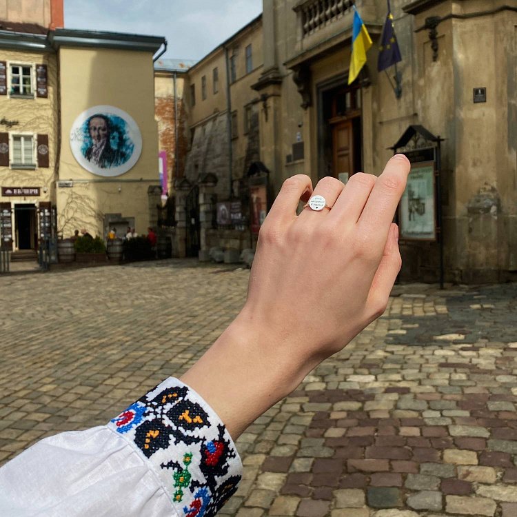 Серебряное кольцо "Моя Украина" 112647яу от ювелирного магазина Оникс - 2