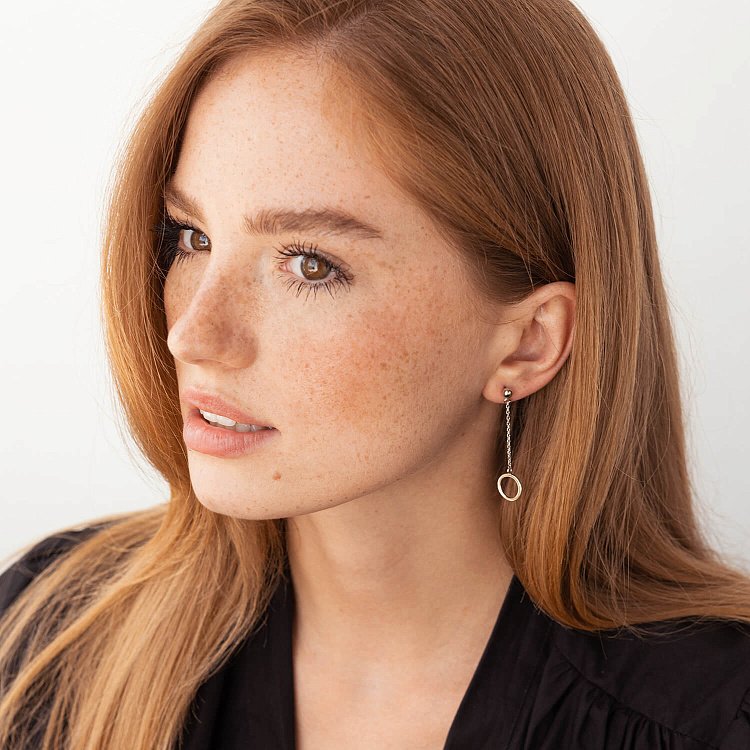 Серебряные серьги "Асимметрия" 4955 от ювелирного магазина Оникс - 2