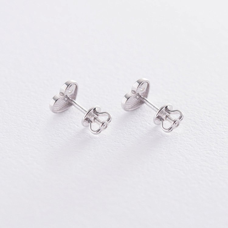 Золотые серьги "Сердечки" с фианитами с06722 от ювелирного магазина Оникс - 4