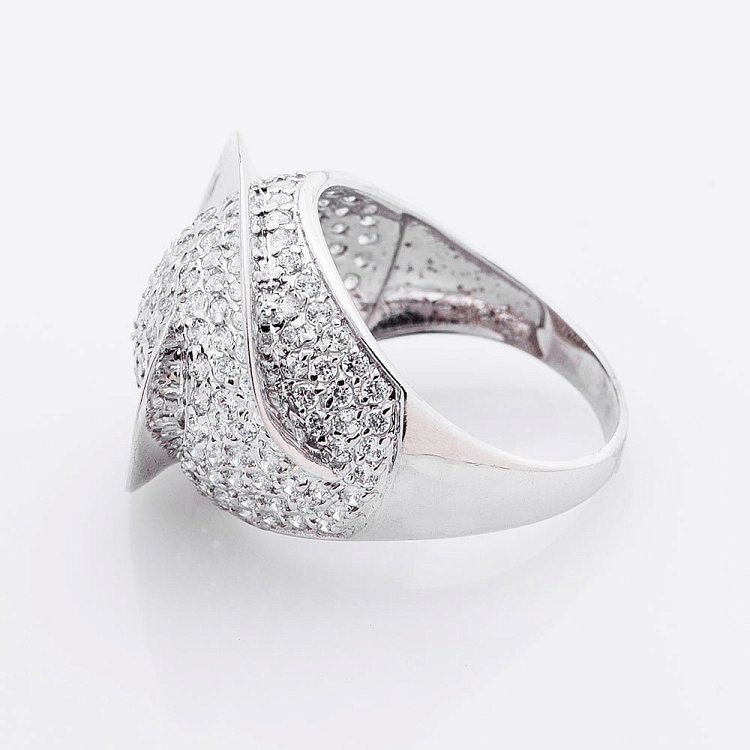 Золота каблучка (фіаніти) к01393ж від ювелірного магазину Онікс - 2