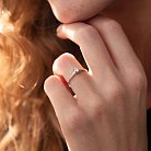 Помолвочное серебряное кольцо с фианитом 472 от ювелирного магазина Оникс - 3