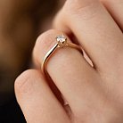 Золотое помолвочное кольцо с бриллиантом кб0477lg от ювелирного магазина Оникс - 3