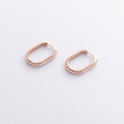 Серьги "Alisia" в красном золоте с09216 №3