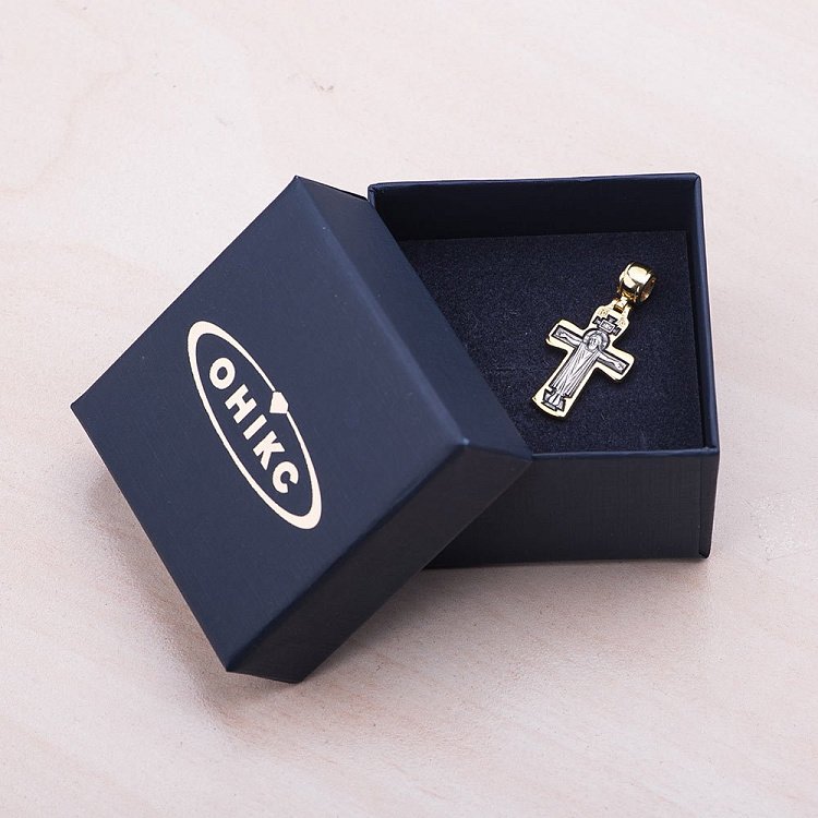 Православний хрест "Розп'яття. Божа Матір" Оранта " 131451 від ювелірного магазину Онікс - 4