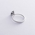 Помолвочное кольцо с черным бриллиантом (белое золото) 236371122 от ювелирного магазина Оникс - 2