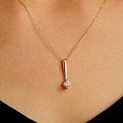 Золотое женское колье (фианит) кол00605 от ювелирного магазина Оникс