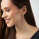 Золотые серьги с бриллиантами 23493аг от ювелирного магазина Оникс - 3