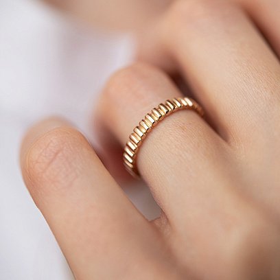 Кольцо "Бриттани" в красном золоте к07473 №4