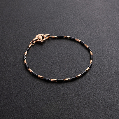 Чоловічий золотий браслет (кераміка) 1729 №3