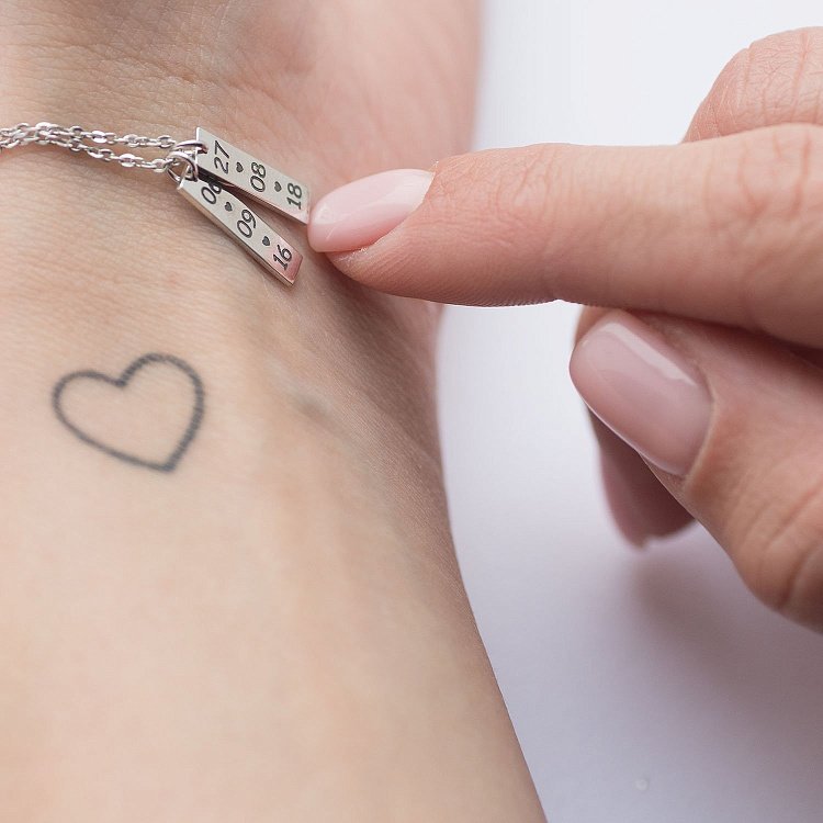 Срібне кольє "Символ" з гравіюванням (подвійне) 18981 від ювелірного магазину Онікс - 5