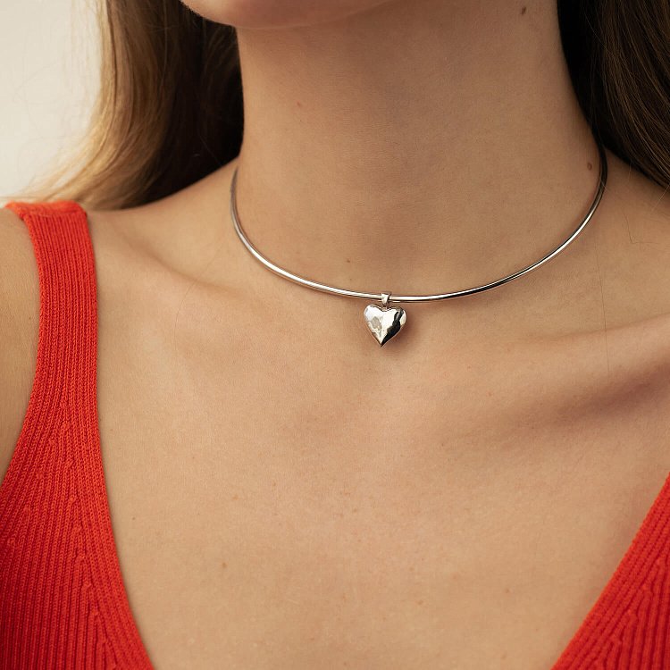 Срібний кулон "Сердечко" (кулон під чокер) 1108 від ювелірного магазину Онікс - 5