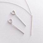 Срібні сережки "Лаконічність" 122730 от ювелирного магазина Оникс - 3