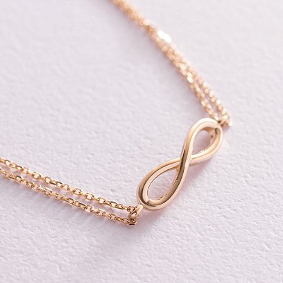 Браслет "Бесконечность" в желтом золоте б04863 №3