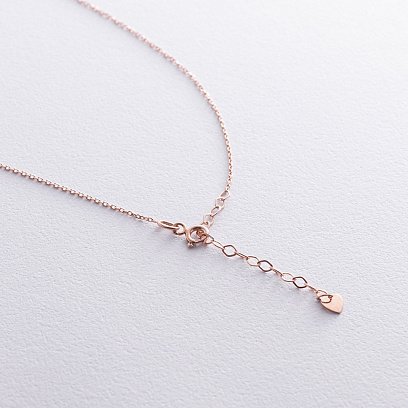 Колье - галстук "Кольори свободи" в красном золоте (фианиты) кол02336 №3