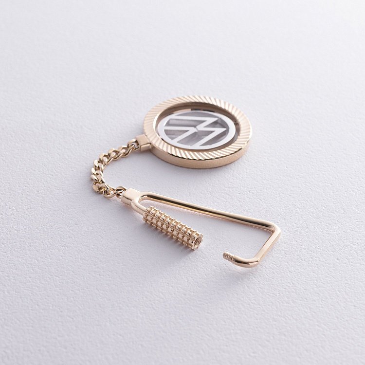 Золотой брелок "Volkswagen - Фольксваген" бр00026 от ювелирного магазина Оникс - 2