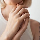 Золотое кольцо "Цепочка" к07072 от ювелирного магазина Оникс - 5
