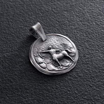 Серебряный кулон "Знак зодиака Стрелец" 133221стрілець №10