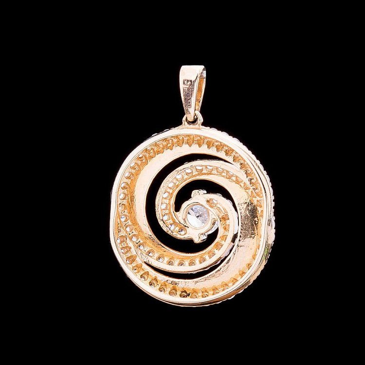 Золота підвіска з фіанітами п01544 від ювелірного магазину Онікс - 2