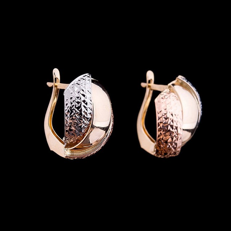 Золотые серьги с03421 от ювелирного магазина Оникс - 3