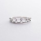 Серебряное кольцо "Корона" с фианитами 111707 от ювелирного магазина Оникс