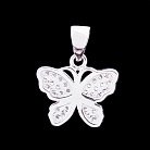 Срібна підвіска "Метелик" з фіанітами 132254 от ювелирного магазина Оникс - 2