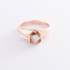 Золотое кольцо "Цветочек" с бриллиантом кб0076 от ювелирного магазина Оникс - 2