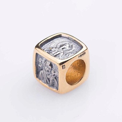 Срібний шарм "Деісус" з позолотою 132298 №5