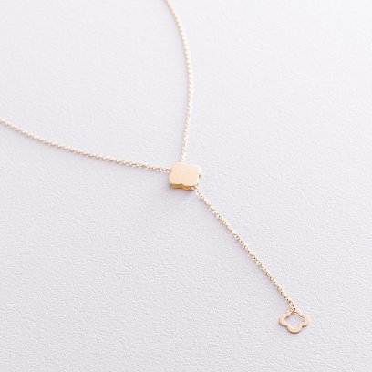 Колье "Клевер" в желтом золоте кол01905