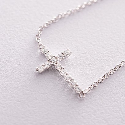 Золотой браслет "Крестик" с бриллиантами бб0033cha №3