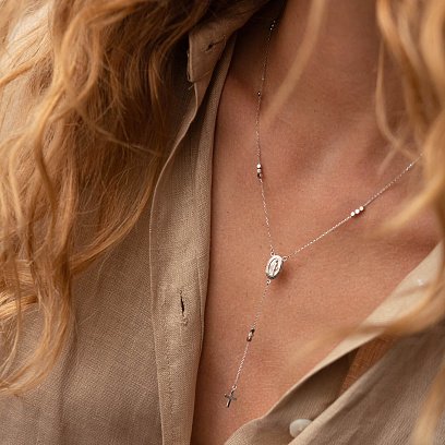 Кольє "Розарій" у білому золоті кол02212 №2