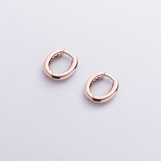 Серьги "Stella" в красном золоте с08877 №3