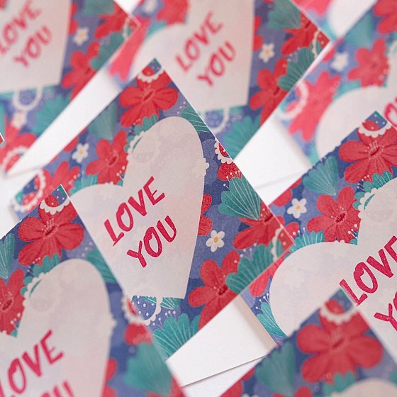 Листівка до Вашого подарунку "LOVE YOU" №2