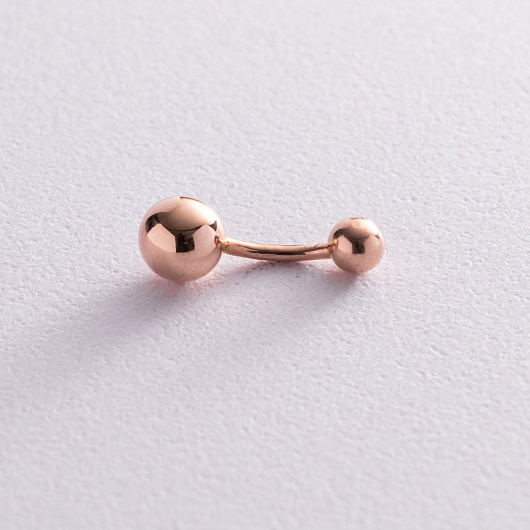 Золотой пирсинг в пупок "Шарики" пир00039 от ювелирного магазина Оникс