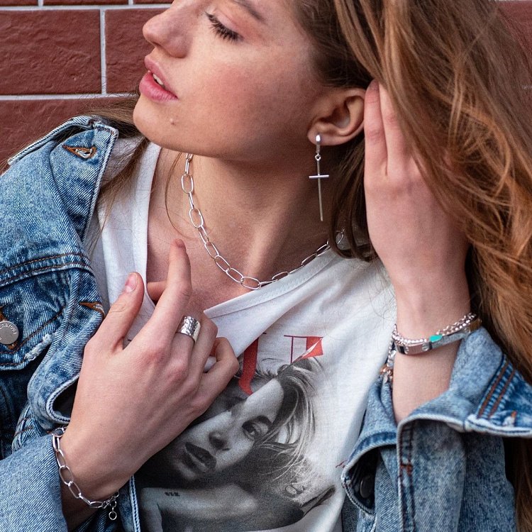 Срібне кольє "Свобода" 181037 від ювелірного магазину Онікс - 16