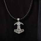 Серебряный кулон "Молот" с символами трискелиона и кельтского узла 7048 от ювелирного магазина Оникс - 6