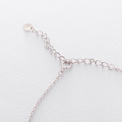 Срібне кольє "Сердечко" (фіаніт) 18838 №3