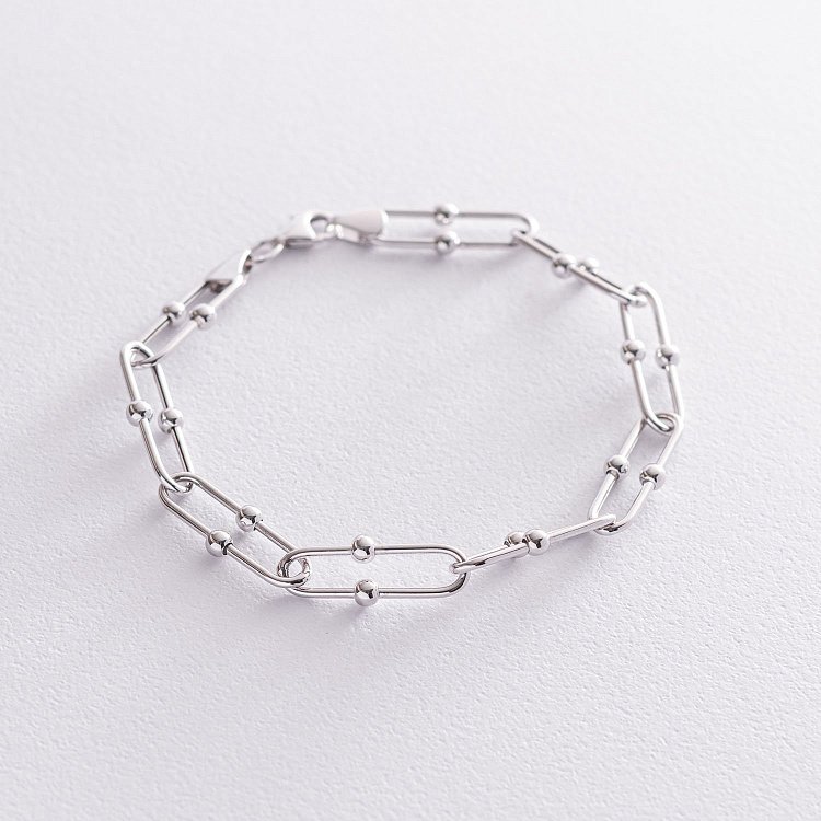 Браслет "Фантазия" в белом золоте б04714 от ювелирного магазина Оникс