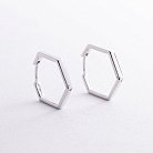 Срібні сережки "Шестикутники" 902-01270 от ювелирного магазина Оникс - 4