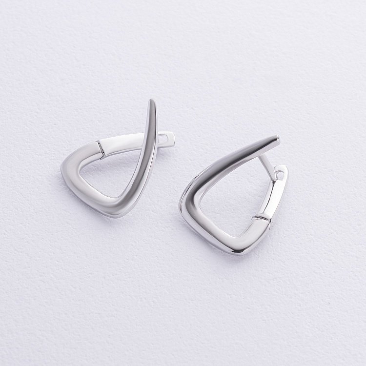 Серьги "Ember" в белом золоте с08766 от ювелирного магазина Оникс - 3