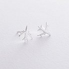 Серебряные серьги-пусеты "Мрия" 122556 от ювелирного магазина Оникс - 5