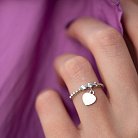 Золотое кольцо "Сердечко" с фианитами к06795 от ювелирного магазина Оникс