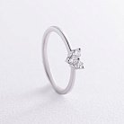 Золотое кольцо "Сердечко" с бриллиантами кб0481nl от ювелирного магазина Оникс - 2