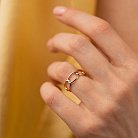 Кольцо "Цепочка" в красном золоте к07530 от ювелирного магазина Оникс - 1