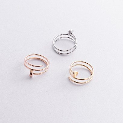 Золотое кольцо "Гвоздь" к07605 №6